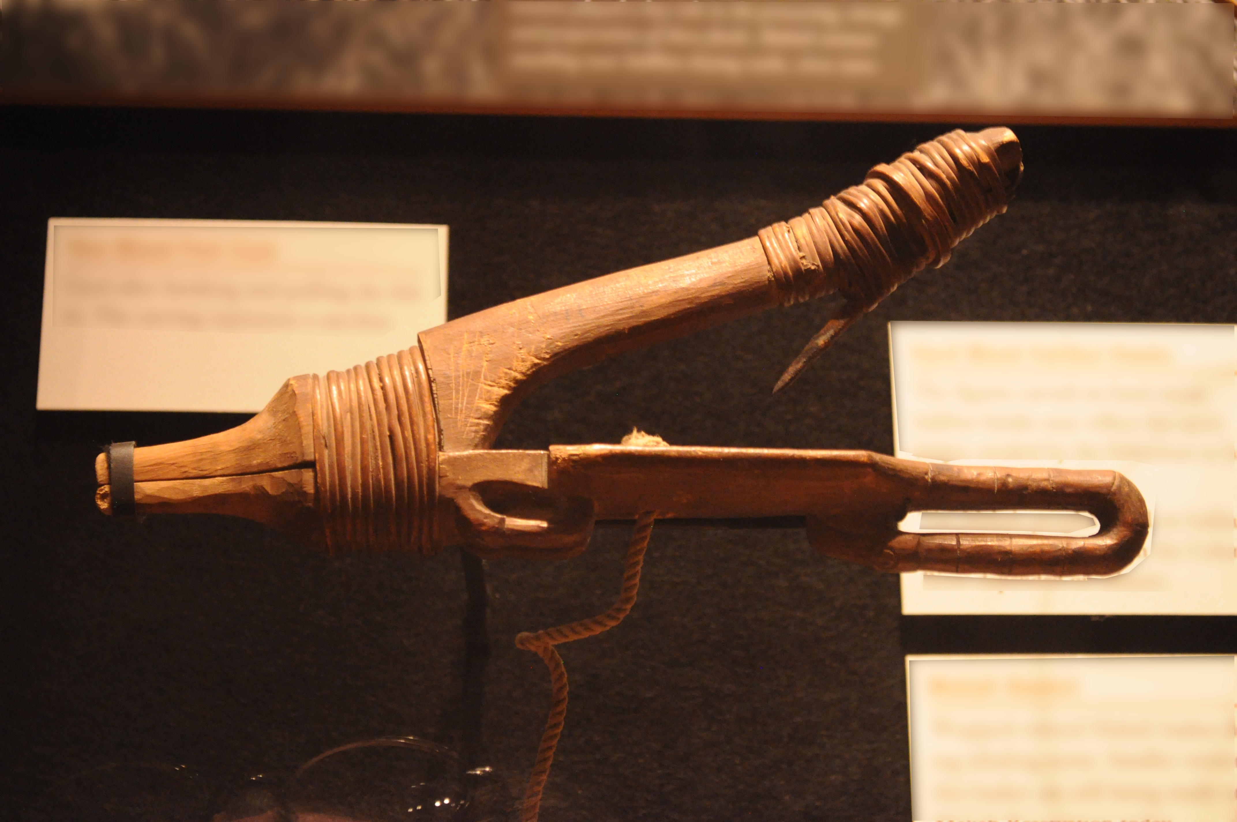 a wooden Halibut hook