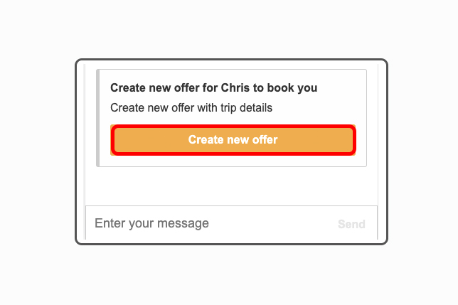 Where to find the special offer button in instant messaging