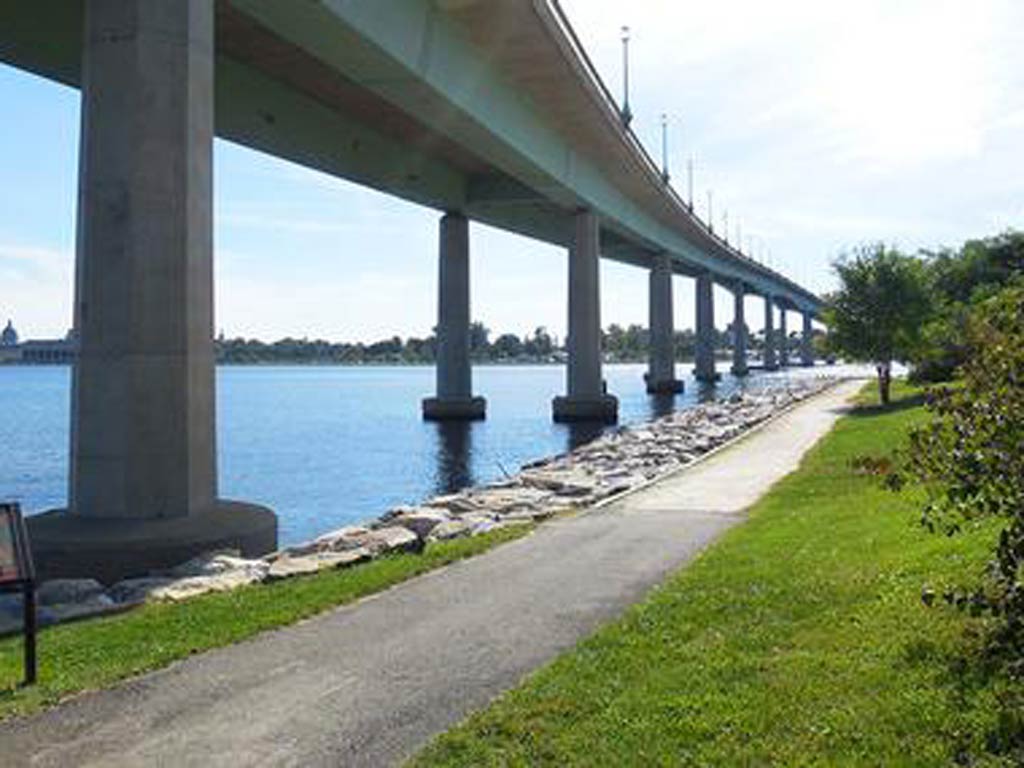 A photo of a path next to a bridge in Jonas and Anne Catharine Green Park