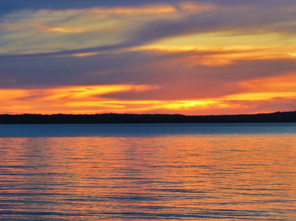 Lake Texoma at sunset