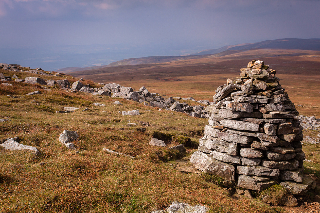 An ancient stone shelter on Cross Fell, the highest peak in the North Pennines