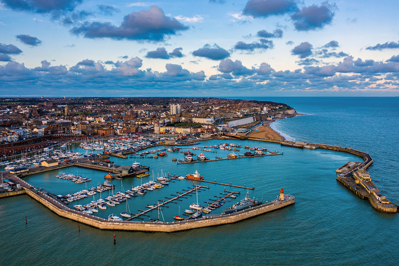 An aerial view of Ramsgate Harbour