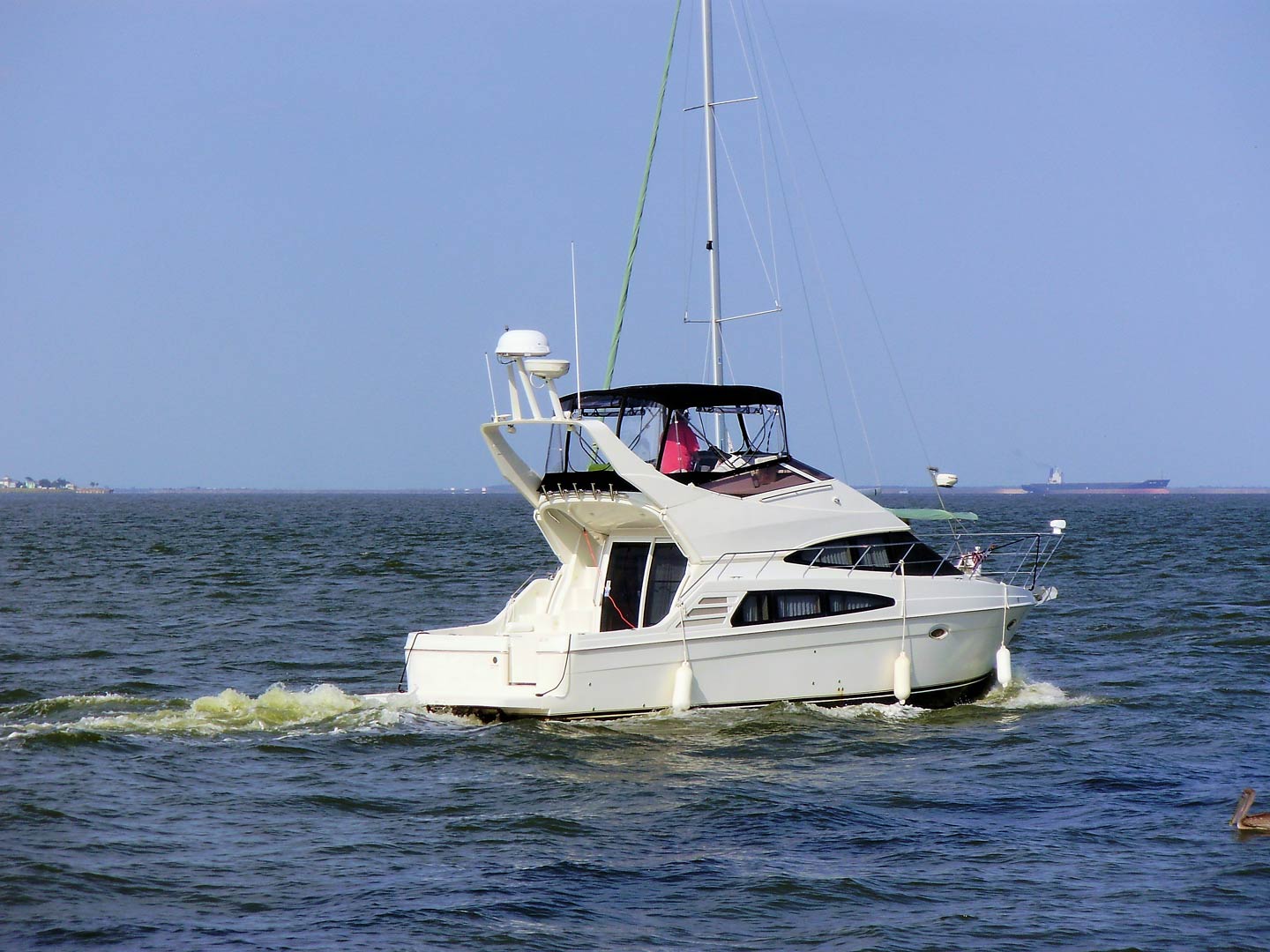 Charter boat on the waters of Galveston Bay in Texas