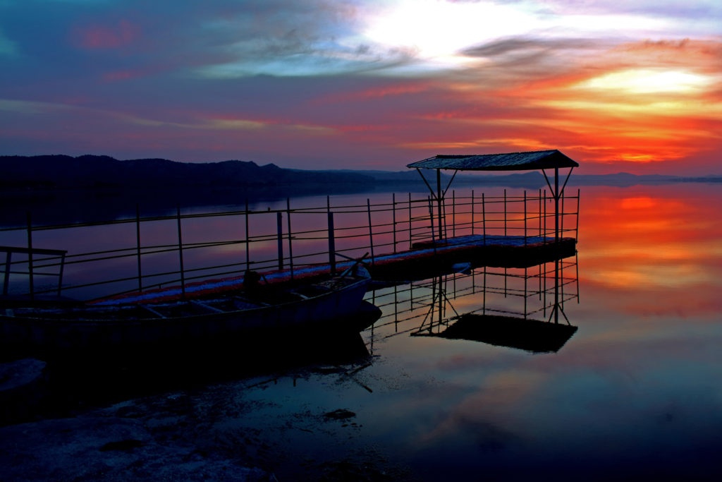 A view of Lake Winnebago at night