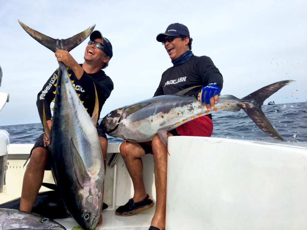 Happy anglers fishing for Tuna out of Panama City Beach