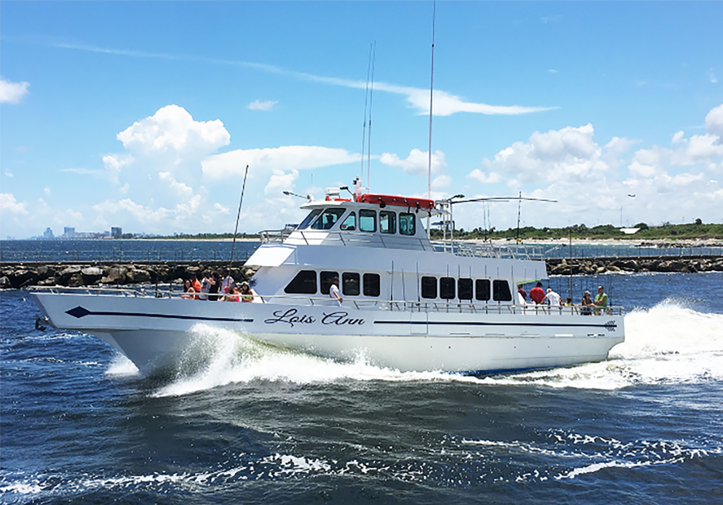 Big drift fishing party boat in Fort Lauderdale.
