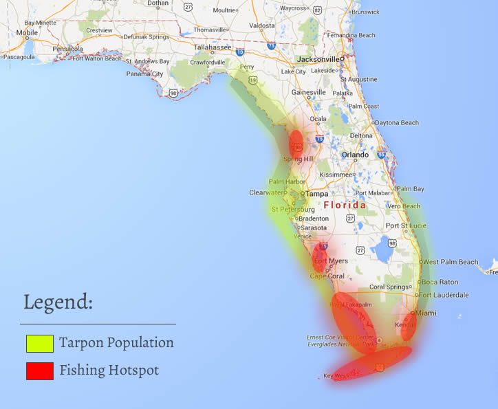 Tarpon Fishing Location Heatmap