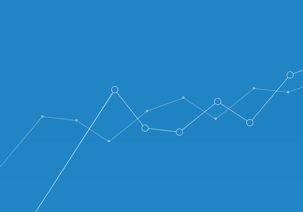 Intercepting graph-like lines on a blue background