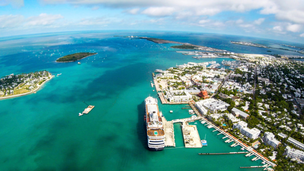 An aerial view of Key West in Florida