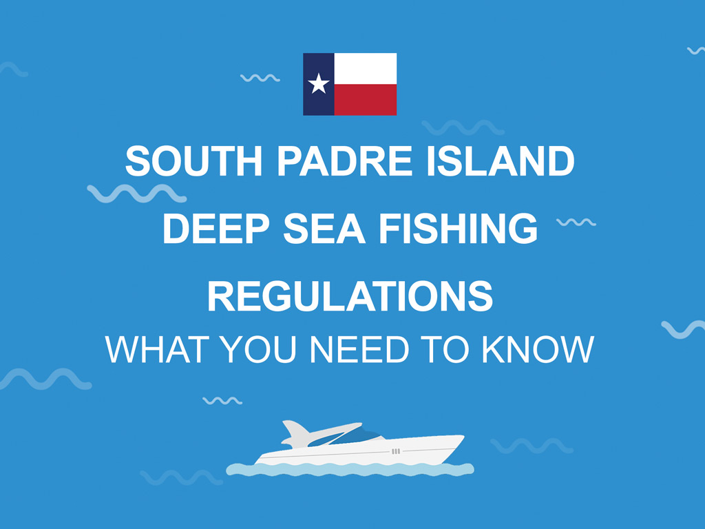 An infographic image that says "South Padre Island Deep Sea Fishing Regulations" and "What You Need to Know" against a blue background.