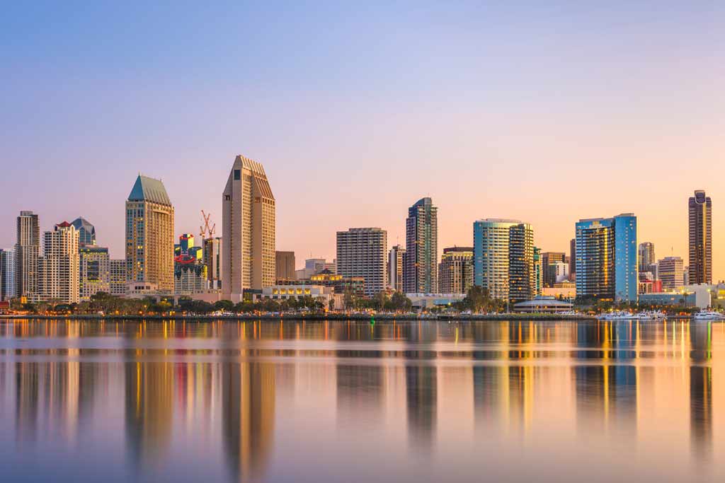 The skyline of San Diego