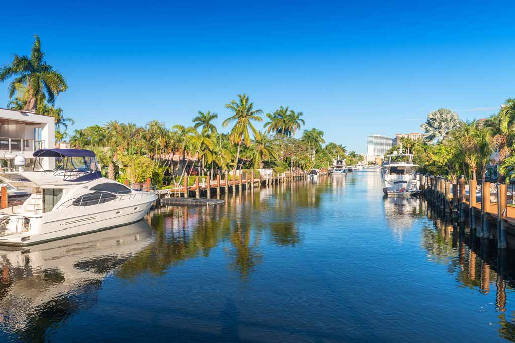 A view from the water of Snook Alley in Venice, Florida