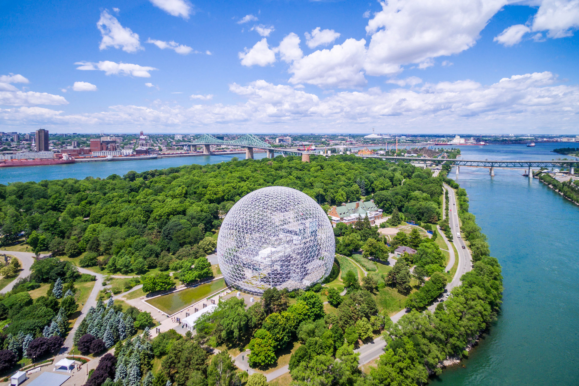 An aerial view of Montreal