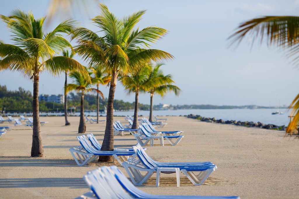 an empty beach in Key West