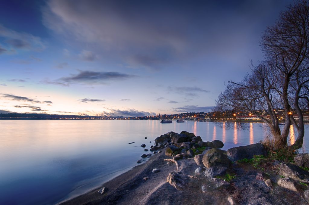 Lake Taupo in the evening