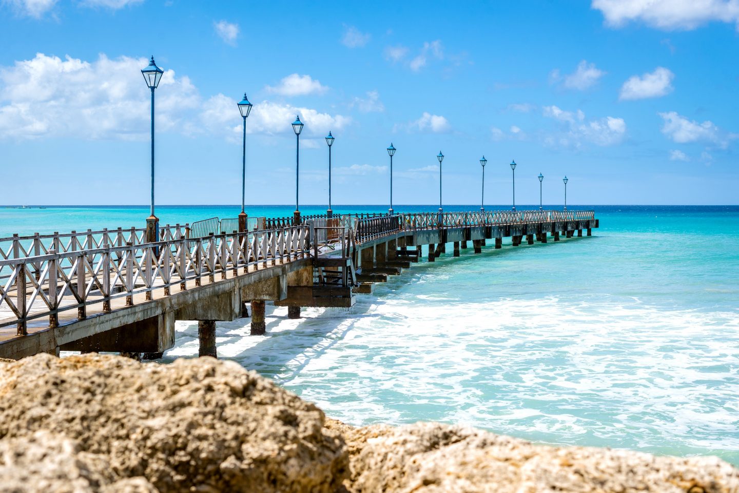 a view of the Speightstown Beach in Barbados on a clear sunny day, Barbados